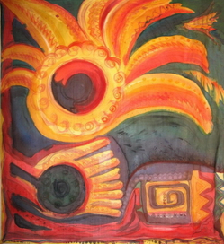 "арт" шелковый платок 100х100