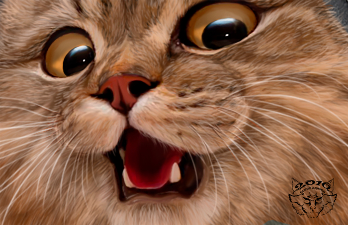 Набросок!)))..Котика...для рекламы!)))-ФРАГМЕНТ...