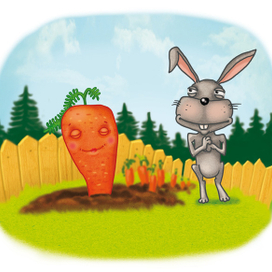 Фермер, Заяц и Морковка 01