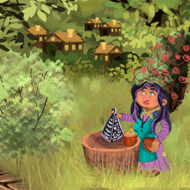 Гном и орехи 