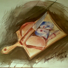 Два кусочека селедки у меня лежали на столе...