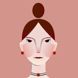 Девушка с красными сережками