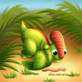 Серия работ «Динозаврики»