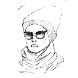 Девушка в шапке