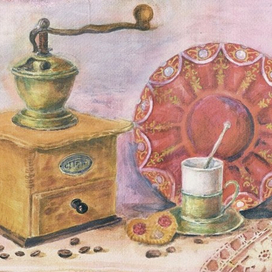 натюрморт с кофемолкой