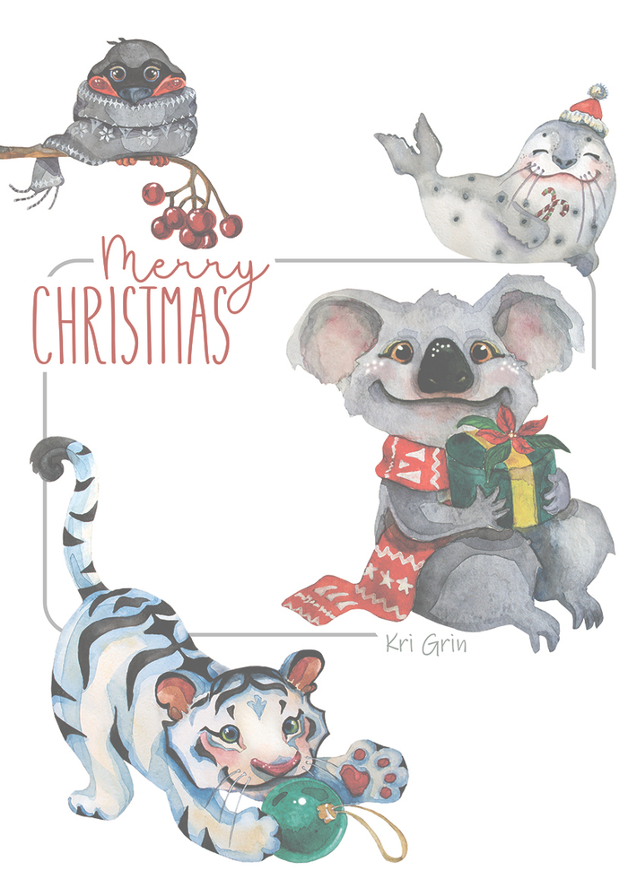 Рождественские стикеры