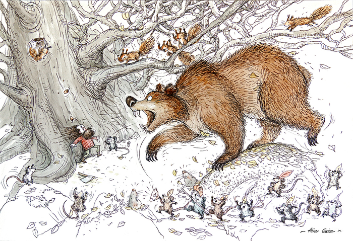 Ах ты деревогубитель! Попааался!