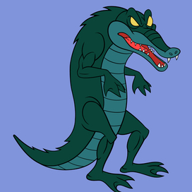 Получеловек полукрокодил из мультфильма "Скуби-Ду"
