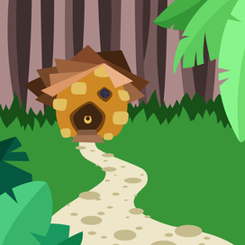 Домик в тропическом лесу