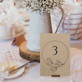 Номер стола для свадьбы