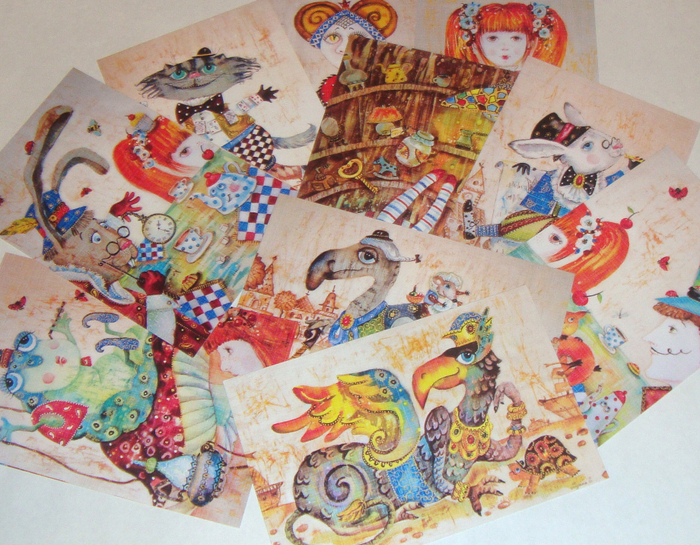 Набор открыток "Алиса в стране чудес"