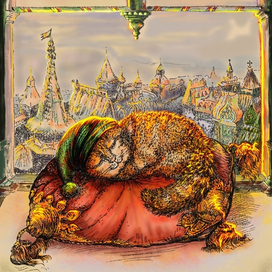 Спящий котенок