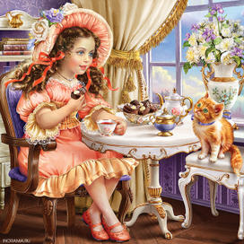 Чай с конфетами