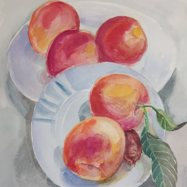 "Персики на тарелке"