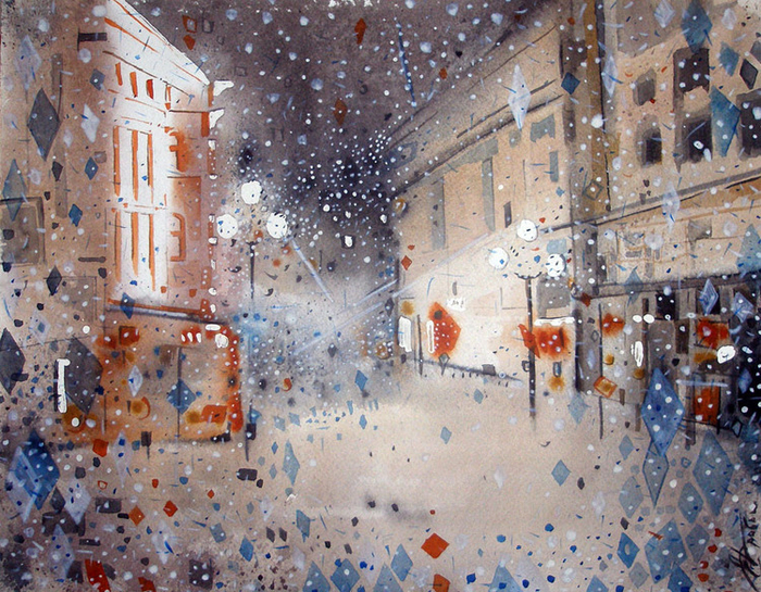 Зима на Арбате.