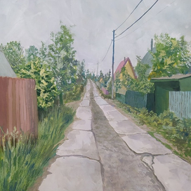 деревенский пейзаж 