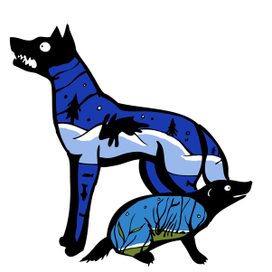 Волк и барсук