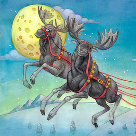 иллюстрация для рождественской книги