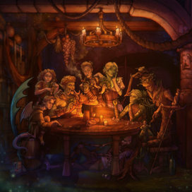 Иллюстрация к партии настольной ролевой игры “Подземелья и драконы”