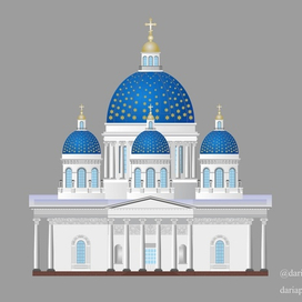 Троице-Измайловский собор. Вектор