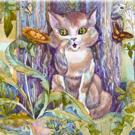 Кот и одуванчик сказка