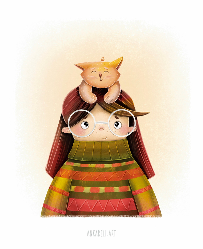 Девочка с котом