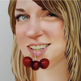 Девушка с вишнями