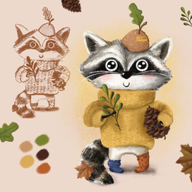 Осенний енотик 