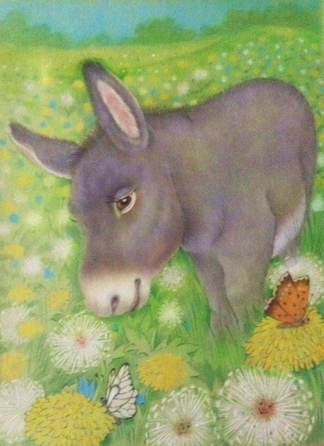 Ослик и бабочки