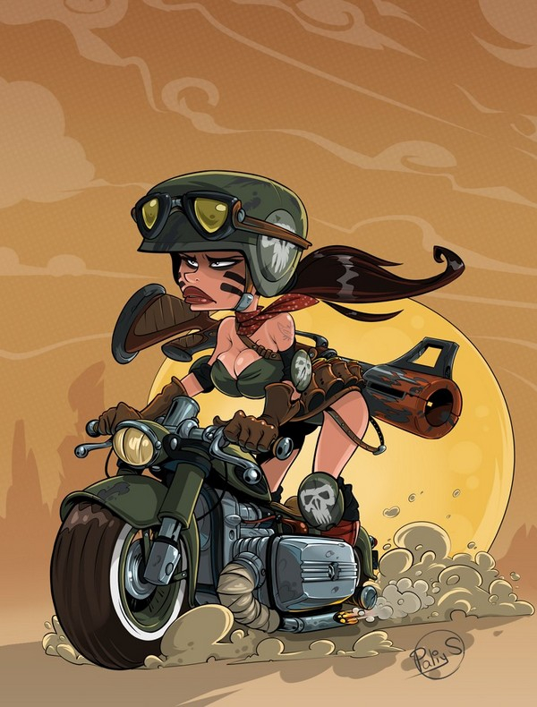 Целеустремлённая всадница на MT-10 Custom bike