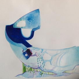 Снежная королева на пенсии поливает подснежники 