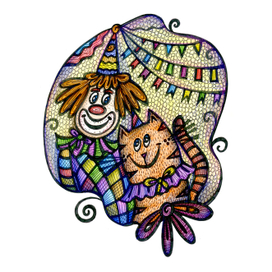 Клоун и кот