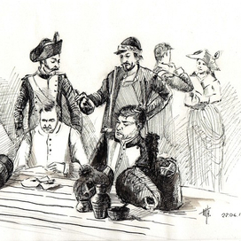 В лагере французов