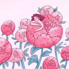 Девушка - пион