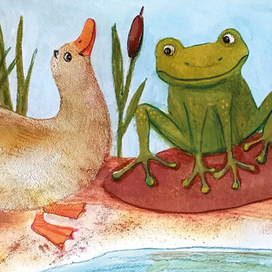 Иллюстрации к сказке "Утёнок и цыплёнок"