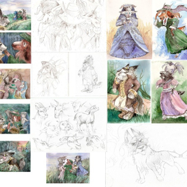 Персонажи к сказке "Козочки и Волк"