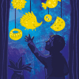 Луна похожа на ежа