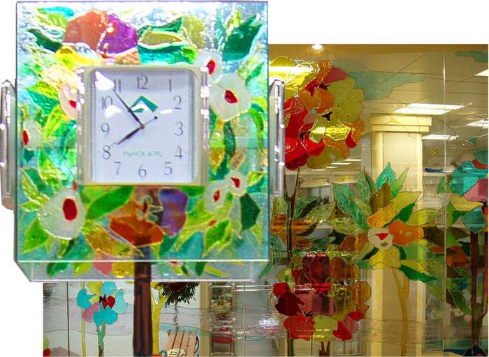 Витраж в ТЦ "Город Цветов"