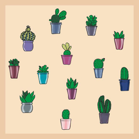 Кактусы паттерн