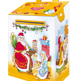 "Почта деда мороза". Иллюстрации для упаковки сладких новогодних подарков