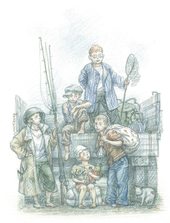 "Толстый мальчишка Глеб" Ю. Третьяков. иллюстрация