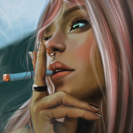 Цифровой портрет "Дым"