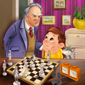 Иллюстрация для книги "Битвы шахматных Королей" Елена Лапшина