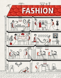 &quot;Портрет редакции&quot; Иллюстрация сделана из кружев, ниток и шелка для Fashion collection