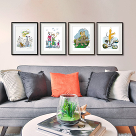 Рисунки в интерьере