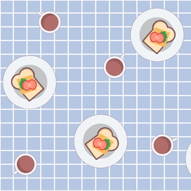 Бесшовный паттерн на тематику еда