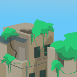 разрушенный город