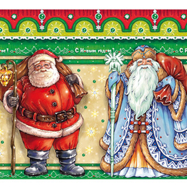 Дед Мороз,Санта Клаус и т.д. для жестяной банки