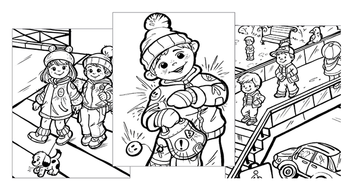 раскраска ПДД