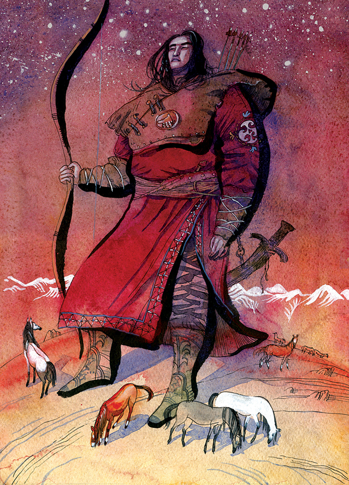 Жеке-Батыр и лук до небес